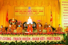 Chư tôn đức Ban Chứng minh, Chủ tọa Đại hội đại biểu Phật giáo huyện Thới Lai nhiệm kỳ 2021-2026