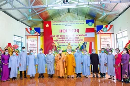 Tân Ban Trị sự Phật giáo huyện Thạch Thành nhiệm kỳ 2021-2026 ra mắt và phát biểu nhận nhiệm vụ tại hội nghị