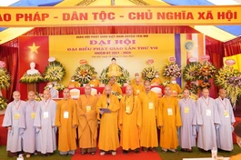 Tân Ban Trị sự Phật giáo huyện Yên Mô nhiệm kỳ 2021-2026 ra mắt, nhận nhiệm vụ tại đại hội