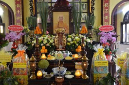 Di ảnh cố Hòa thượng Thích Thiện Bình tại Tổ đường chùa Bửu Liên