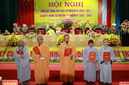 Thái Bình: Hội nghị tổng kết, chuẩn y nhân sự Ban Trị sự Phật giáo huyện Đông Hưng (2021-2026)