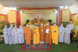 Tân Ban Trị sự Phật giáo huyện Lai Vung, nhiệm kỳ 2021-2026 ra mắt đại hội