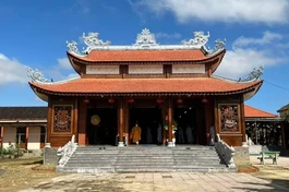 Chánh điện chùa Quan Khố mới xây xong