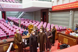 Chư tôn đức Ban Trị sự GHPGVN TP.HCM khảo sát công tác chuẩn bị đại hội