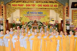 Chư Ni Phật giáo Bình Dương về tham dự lễ tưởng niệm Đức Thánh Tổ Ni Đại Ái Đạo tại chùa Từ Huệ