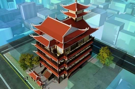 Phối cảnh tổng thể công trình chùa Hồng Liên