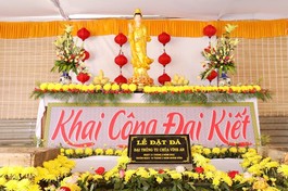 Chùa Vĩnh An đặt đá xây dựng chánh điện nhân ngày khánh đản Bồ-tát Quán Thế Âm