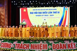 Tân Ban Trị sự GHPGVN tỉnh Hải Dương nhiệm kỳ 2022-2027 ra mắt đại hội