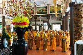 Khánh Hòa: Lễ bố-tát, quá đường tập trung kỳ đầu tiên trong mùa An cư kiết hạ Phật lịch 2566