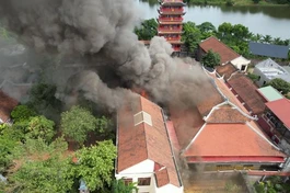 Hỏa hoạn thiêu rụi nhà Tứ Ân tại chùa Hòa Phúc (huyện Quốc Oai, Hà Nội)