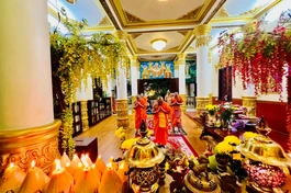 Chư Tăng chùa PituKhôsa RăngSay đảnh lễ Tam bảo