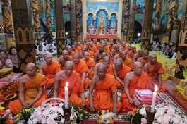 Trà Vinh: Lễ nhập hạ truyền thống của Phật giáo Nam tông Khmer tại chùa Âng