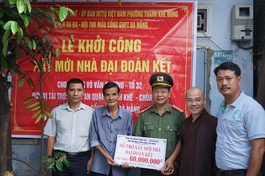 Đà Nẵng: Chùa Bà Đa hỗ trợ xây dựng nhà Đại đoàn kết
