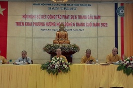 Nghệ An: Ban Trị sự GHPGVN tỉnh sơ kết công tác Phật sự 6 tháng đầu năm 2022