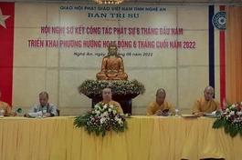 Nghệ An: Ban Trị sự GHPGVN tỉnh sơ kết công tác Phật sự 6 tháng đầu năm 2022