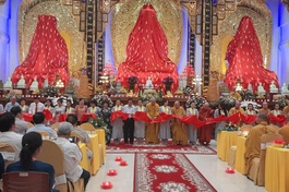 Cắt băng khánh thành chánh điện chùa Diệc vào ngày 14-8