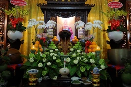 Di ảnh cố Hòa thượng Thích Minh Nhuận tại tổ đường chùa Long Vân