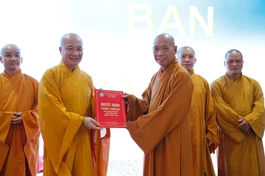 Lễ công bố, ra mắt nhân sự các ban trực thuộc Ban Trị sự GHPGVN huyện Bình Chánh (2021-2026)