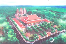 Phối cảnh tổng thể sau khi chùa Tu hoàn thành đưa vào sử dụng