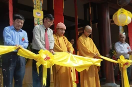 Nghệ An: Khánh thành giai đoạn 1 và đúc đại hồng chung chùa Làng Vành