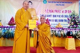 Đại đức Thích Minh Tuấn được chấp thuận về gieo duyên, thực hiện các hoạt động Phật sự tại chùa Trợ Long