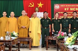 Bình Thuận: Ban Trị sự GHPGVN tỉnh chúc mừng 78 năm ngày thành lập Quân đội Nhân dân Việt Nam