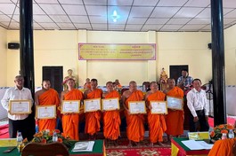 Trà Vinh: Hội Đoàn kết Sư sãi yêu nước huyện Cầu Ngang tổng kết hoạt động Phật sự năm 2022