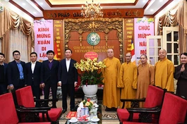 Ban Tôn giáo Chính phủ tặng hoa chúc Tết Quý Mão - 2023 đến GHPGVN