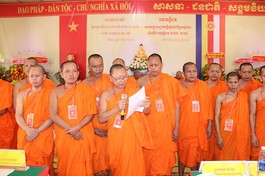 Trà Vinh: Thượng tọa Thạch Rây tái suy cử Chủ tịch Hội Đoàn kết Sư sãi yêu nước H.Cầu Ngang 