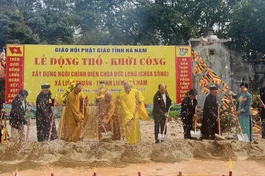 Chính thức khởi công xây dựng chánh điện chùa Đức Long