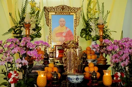 Di ảnh cố Thượng tọa Thích Viên Hải tại chùa Linh Bửu