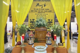 Kim quan cố Thượng tọa Thích Đạo An được tôn trí tại chùa Tân Hòa (TT.Cái Tàu Hạ, H.Châu Thành, Đồng Tháp) 