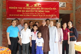 Tiền Giang: Chùa Bửu Long bàn giao Mái ấm khuyến học tại xã Hội Xuân, H.Cai Lậy