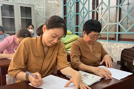 Phật tử tham dự Hội thi Giáo lý Phật giáo tại chùa Giác Nguyên