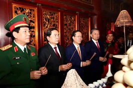 Lễ dâng hương tưởng niệm các Vua Hùng năm Quý Mão 2023 đã diễn ra trang nghiêm, trọng thể và thành kính