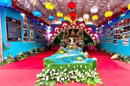 Lễ đài, không gian triển lãm kính mừng Đại lễ Phật đản Phật lịch 2567 tại quốc đảo Sri Lanka