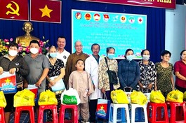 Chùa Lộc Dã hỗ trợ khám bệnh, phát thuốc và tặng quà đến người nghèo 