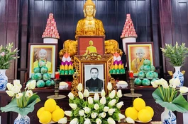 Chân dung cố Hòa thượng Thích Viên Thành tại Giác linh đài
