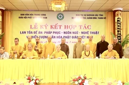 Lễ ký kết hợp tác lan tỏa các đề án diễn ra tại chùa Diệc (TP.Vinh)