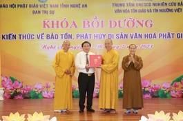 Nghệ An: Tổ chức khóa bồi dưỡng kiến thức về bảo tồn, phát huy di sản văn hóa Phật giáo 