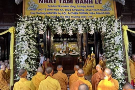 Quang cảnh buổi lễ truy niệm cố Trưởng lão Hòa thượng Thích Thiện Tường