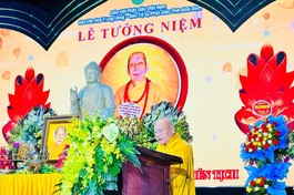 Hòa thượng Thích Thiện Nhơn, Chủ tịch Hội đồng Trị sự GHPGVN dâng lời tưởng niệm Đức Đệ nhất Pháp chủ GHPGVN