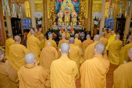 Lễ Tự tứ của chư Tăng trường hạ chùa Minh Đạo (Q.3, TP.HCM)