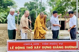 Hà Tĩnh: Khởi công xây dựng giảng đường chùa Gìn