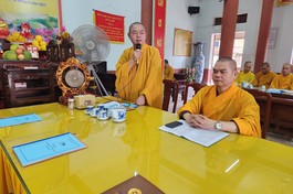 Thượng tọa Thích Thanh Hòa phát biểu khai mạc