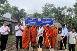 Trà Vinh: Hội Đoàn kết Sư sãi yêu nước H.Trà Cú khởi công xây dựng nhà Đại đoàn kết
