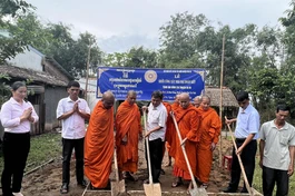 Trà Vinh: Hội Đoàn kết Sư sãi yêu nước H.Trà Cú khởi công xây dựng nhà Đại đoàn kết