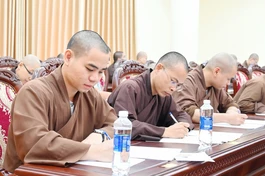 Tăng sinh tham dự kỳ thi tuyển sinh Thạc sĩ Phật học khóa VI (2023-2026)