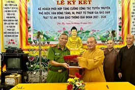 Bình Định: Ban Trị sự GHPGVN H.Phù Mỹ ký kết phối hợp tuyên truyền an toàn giao thông