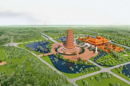 Phối cảnh tổng thể thiền viện Trúc Lâm Tháp Mười tại X.Tân Kiều, H.Tháp Mười, tỉnh Đồng Tháp